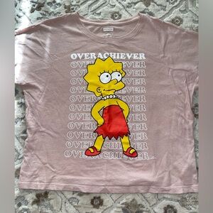 Pop Sugar x Old Navy Blush Lisa Simpson tee